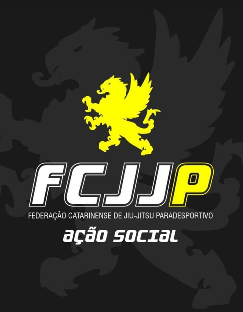 Logo da FCJJP em amarelo com fundo azul escuro e as palavras
              Ação Social embaixo